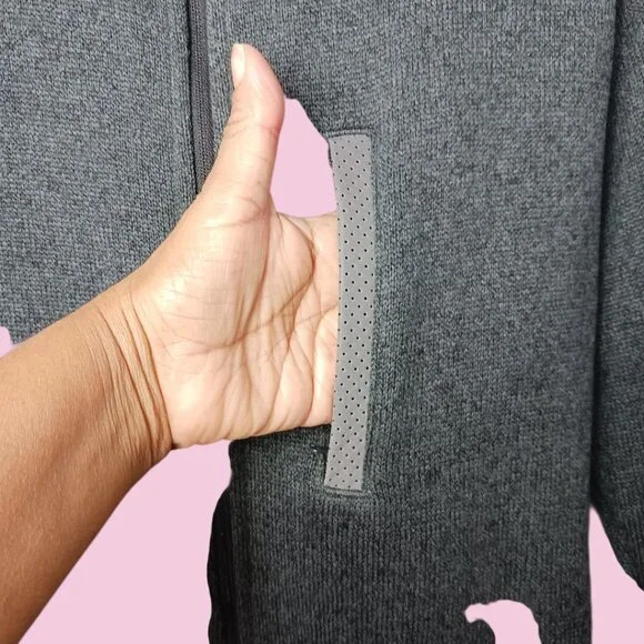 Adidas Climalite Run Hoodie Jacket Mens Full-Zip With Pockets Charcoal Large - Picture 7 of 16